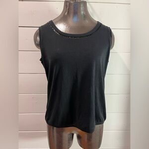 ❣️🖤 JAEGER – Black Sleeveless Top – Size M